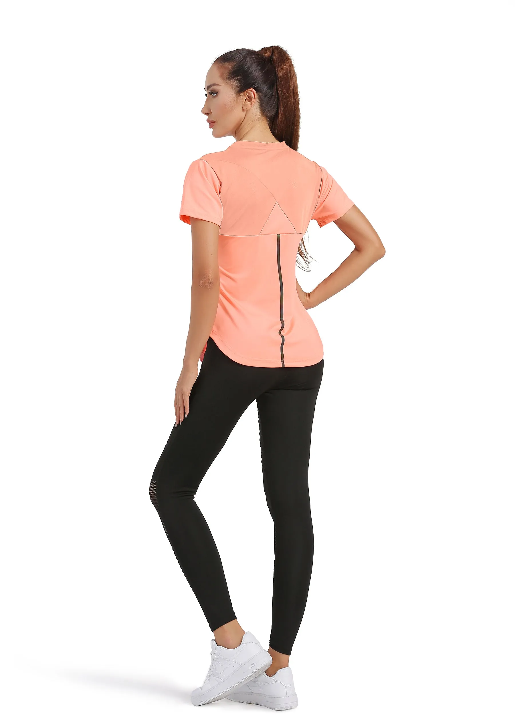 4POSE Women's Summer Round Neck Quick Dry Stretch Sport Tee(Clearance)