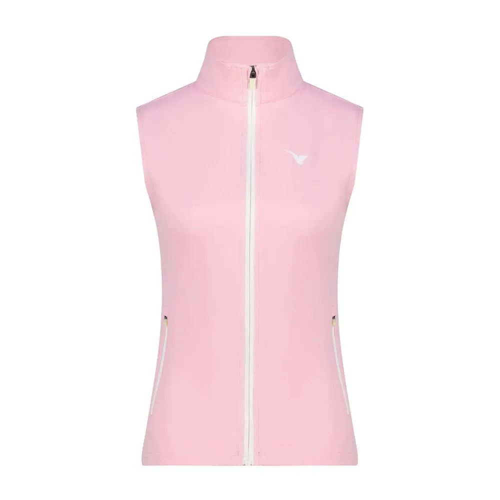 Aguila Golf Women's Vest – Light Pink Full-Zip Sleeveless Fit