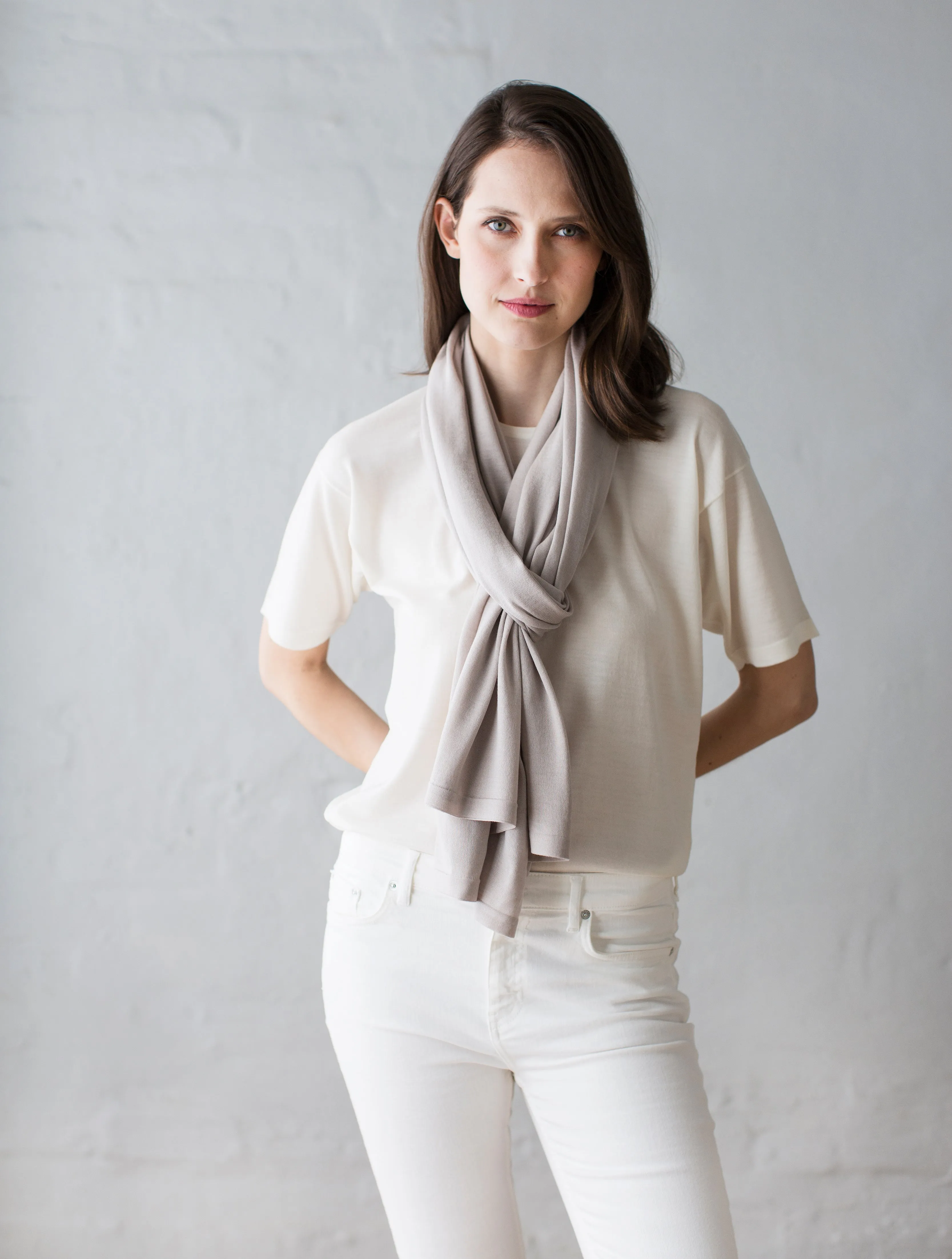 Australian Superfine Merino Wrap - Flax