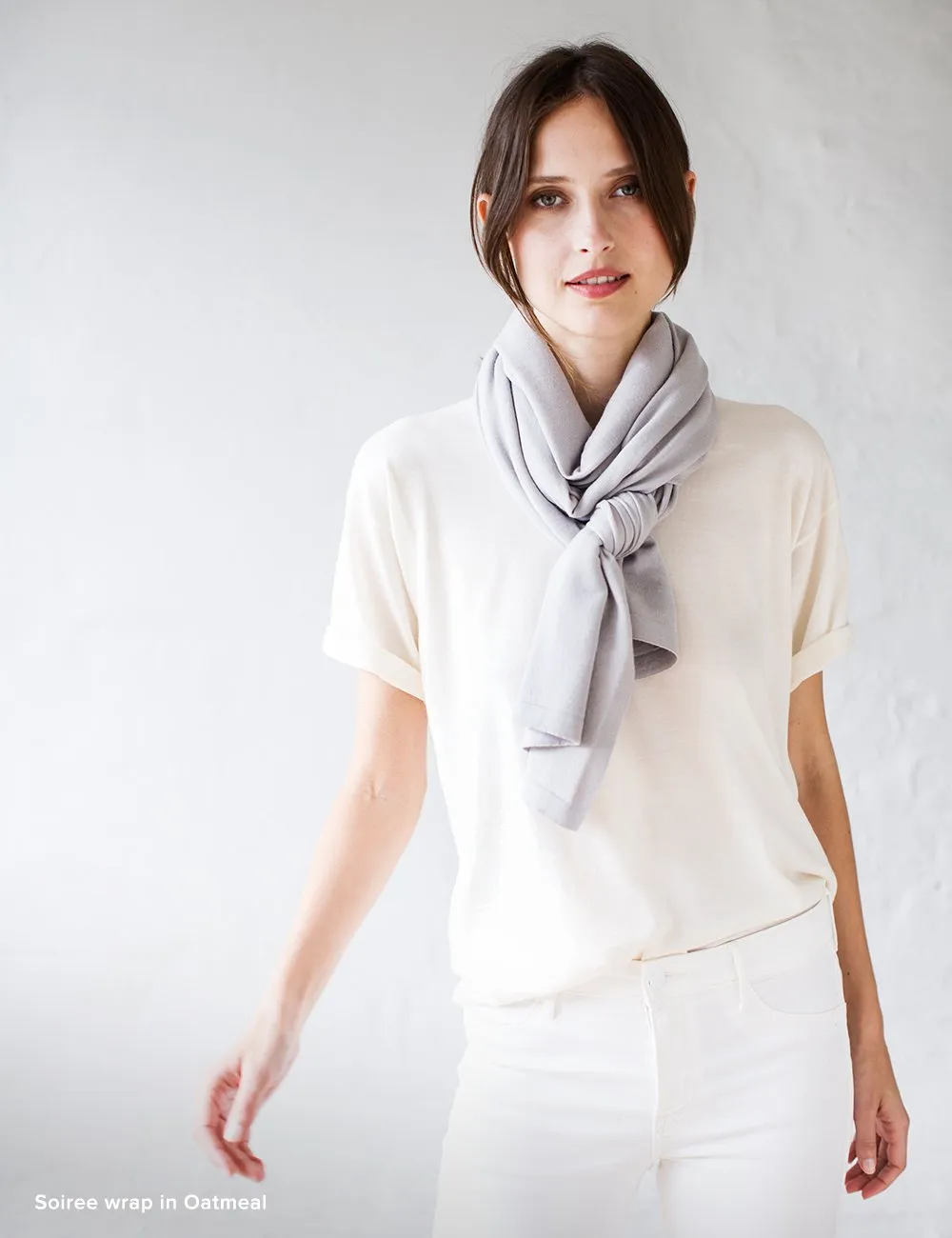 Australian Superfine Merino Wrap - Oyster