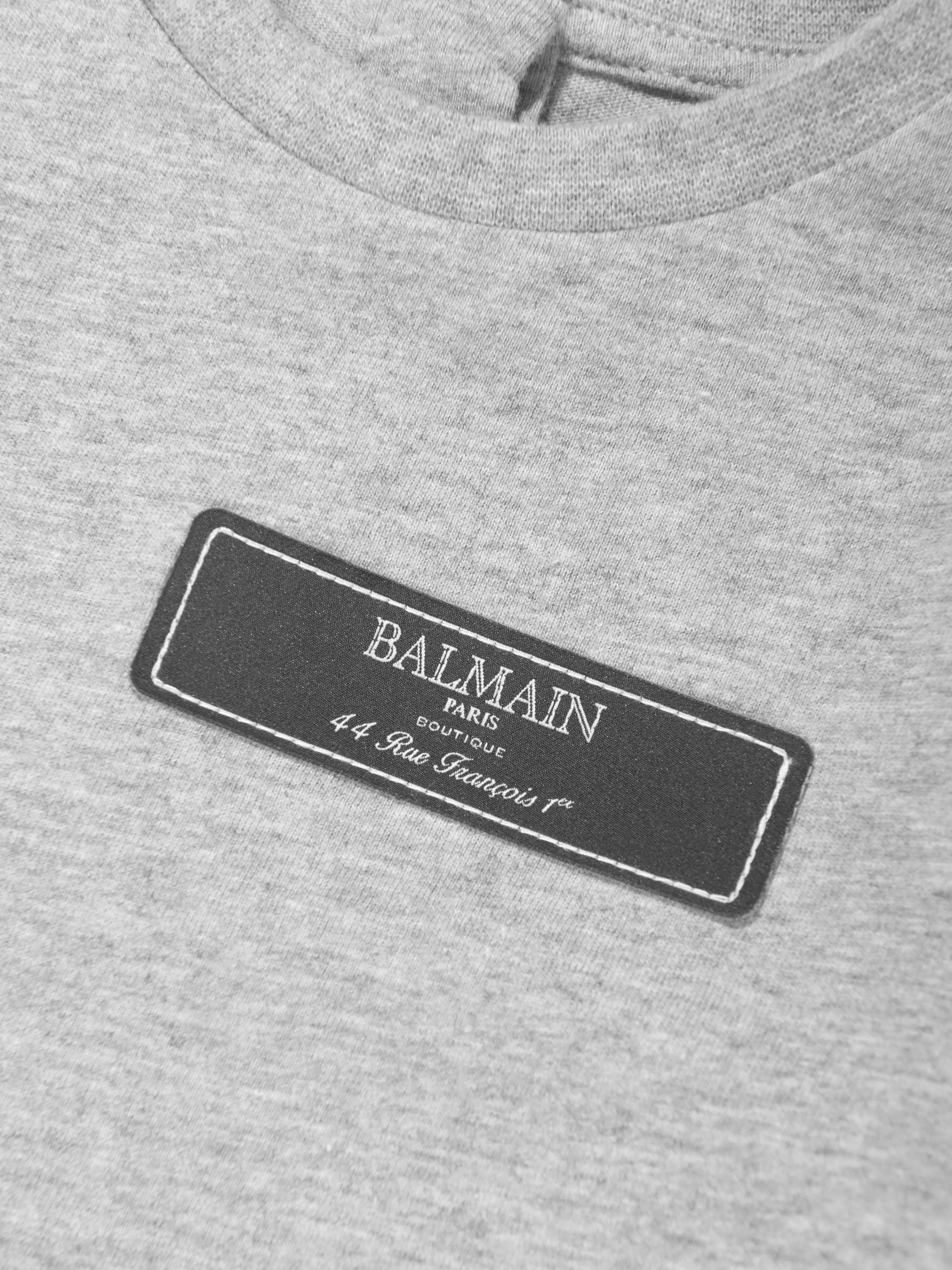 Balmain Baby Long Sleeve T-Shirt in Grey