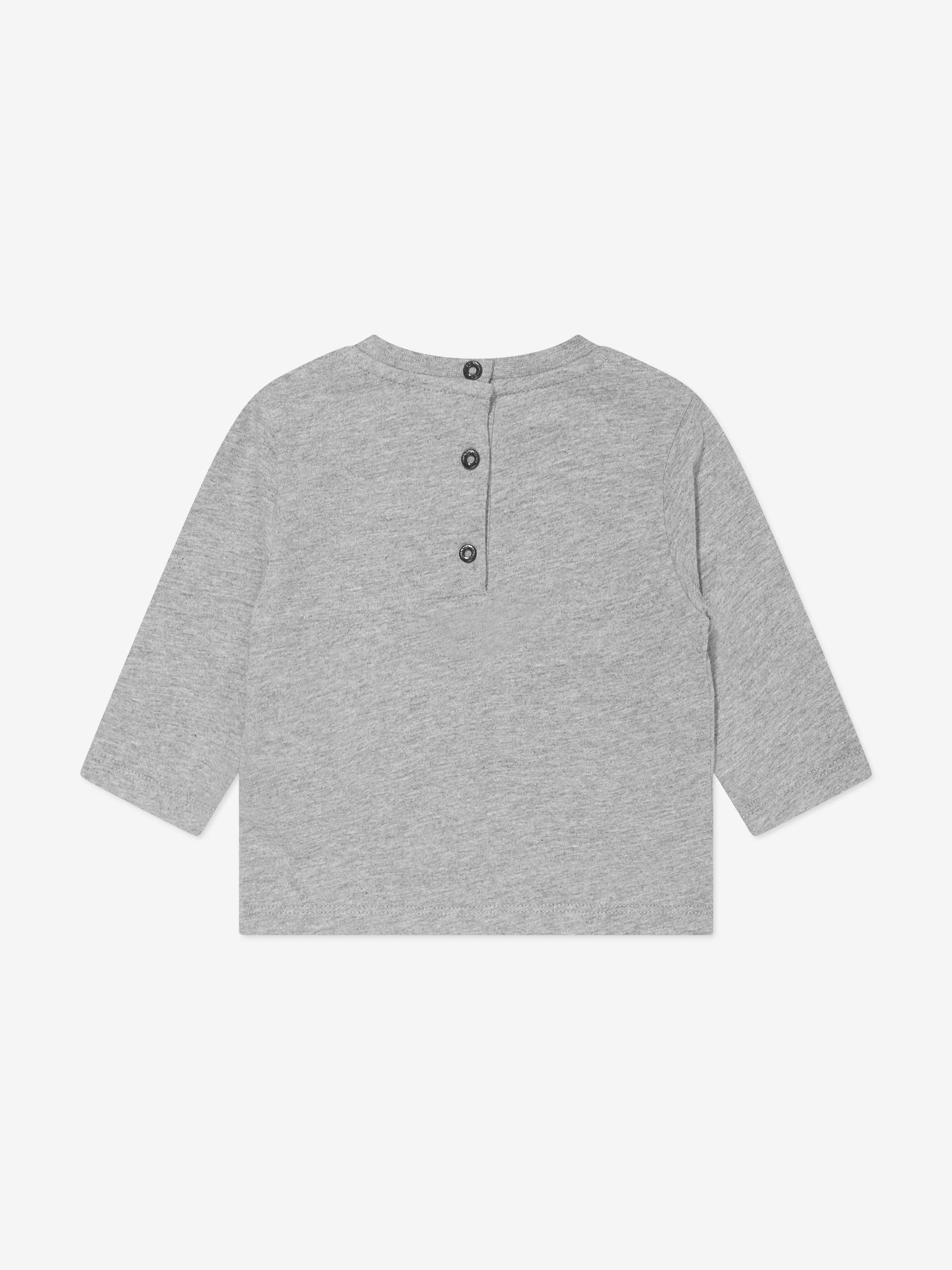 Balmain Baby Long Sleeve T-Shirt in Grey