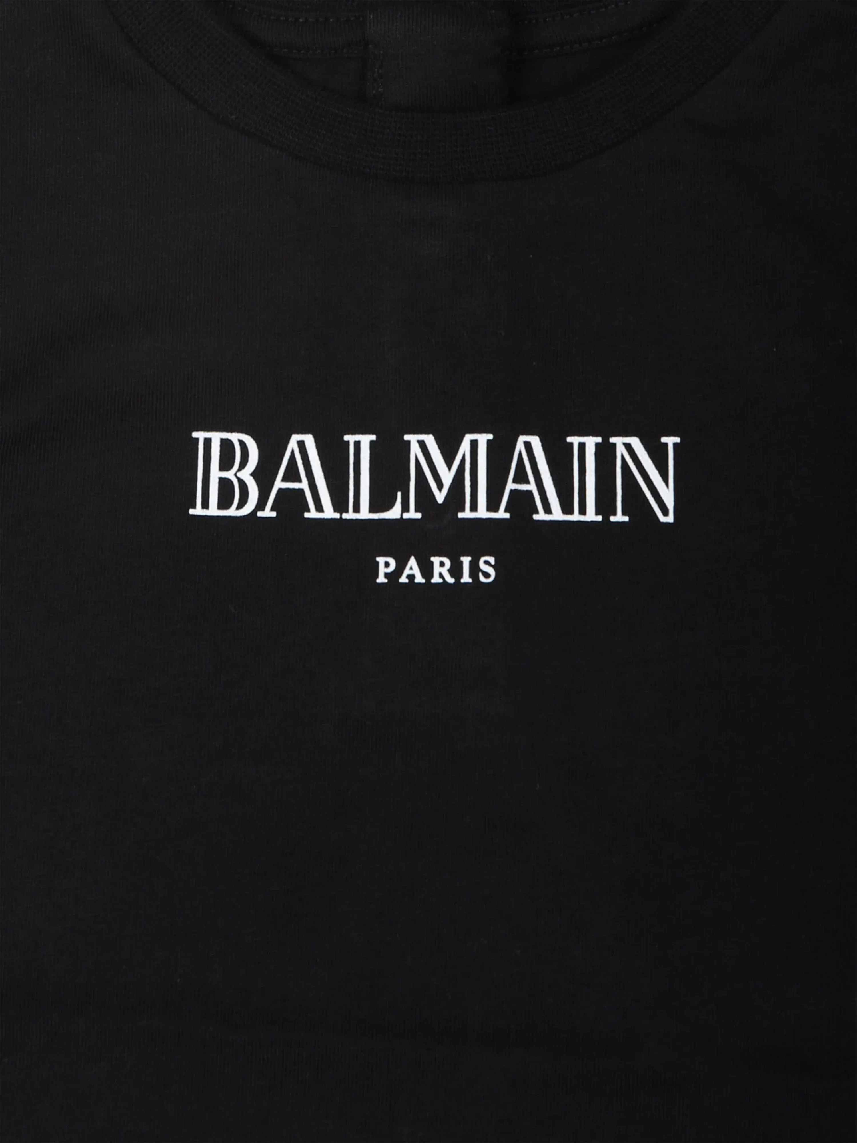 Balmain Baby Paris Logo T-Shirt in Black