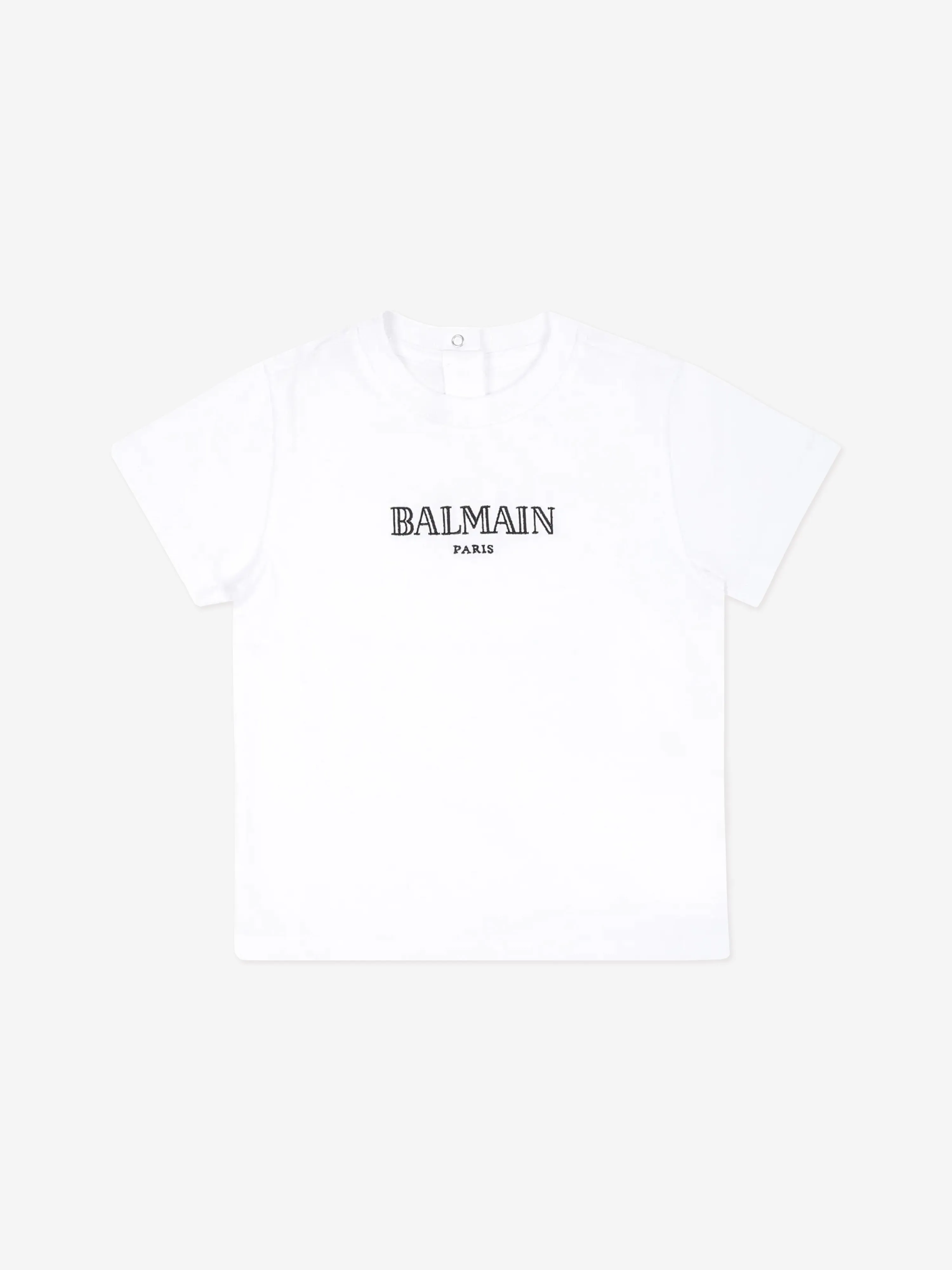 Balmain Baby Paris Logo T-Shirt in White