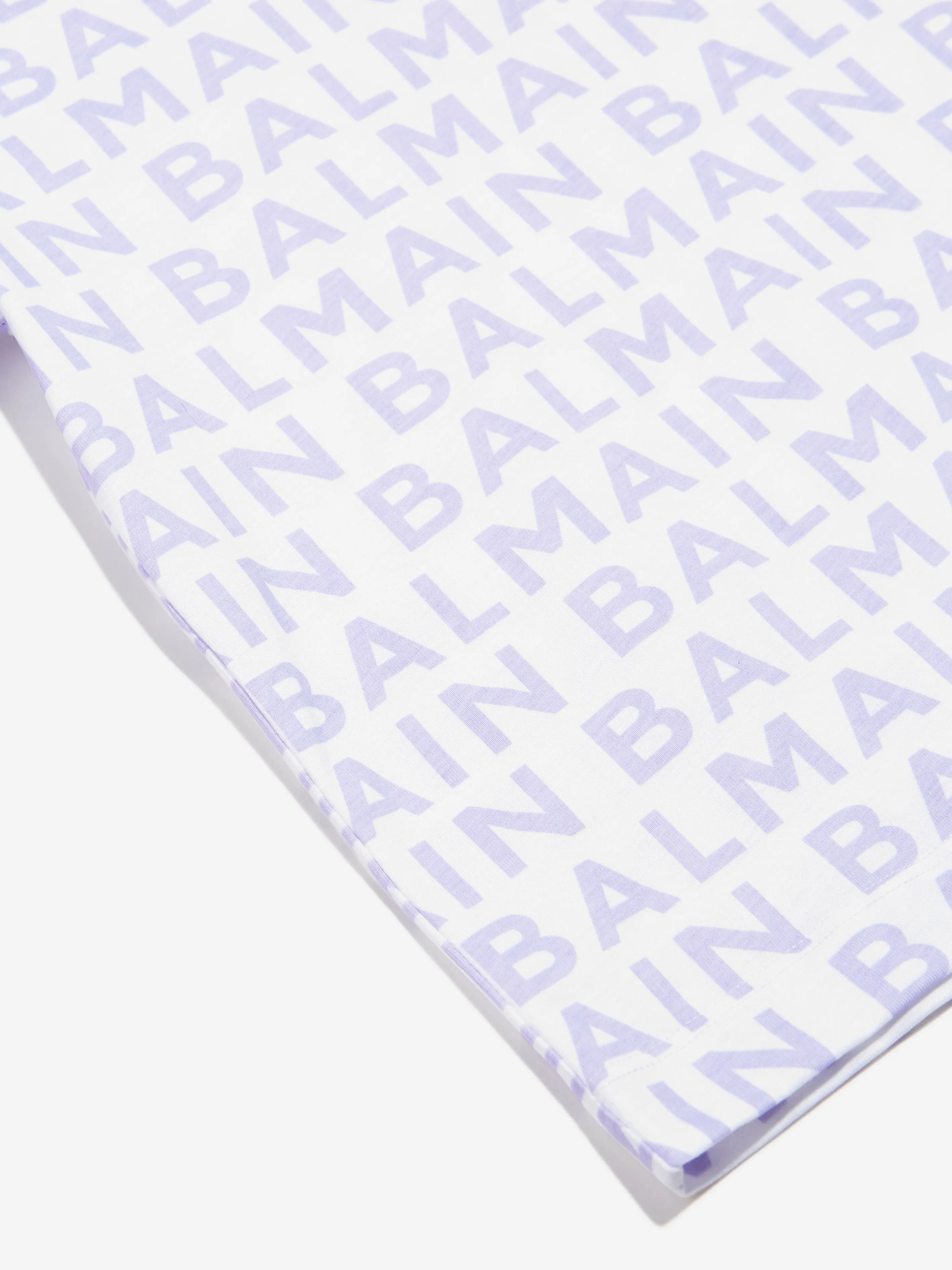 Balmain Girls Logo Print T-Shirt in White