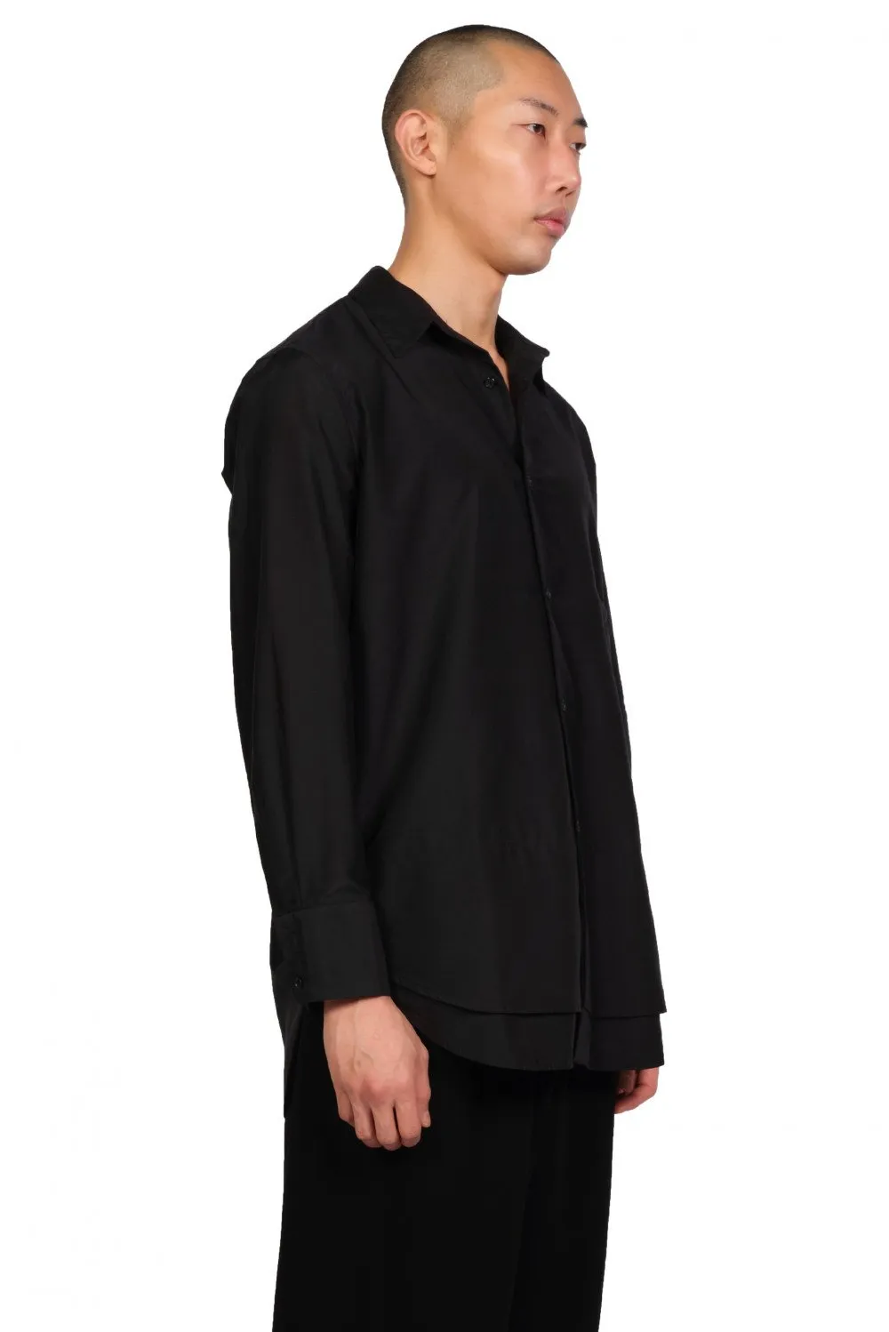 Black Double Layered Shirt