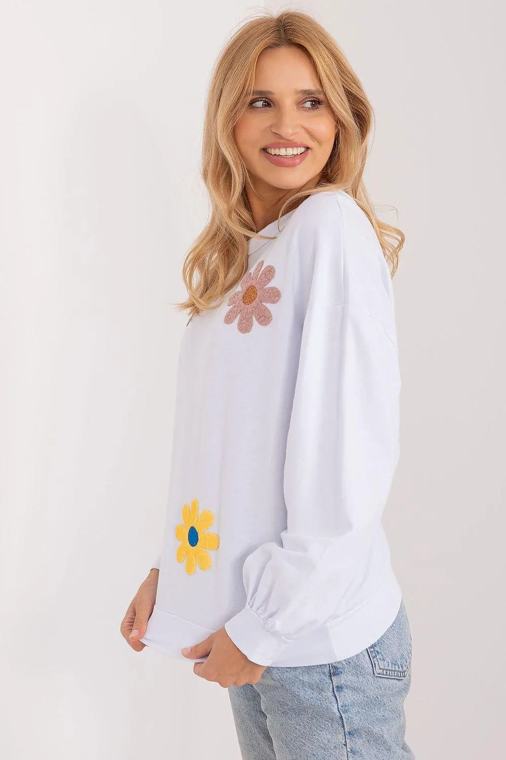 Blooming Cotton Sweatshirt for Women