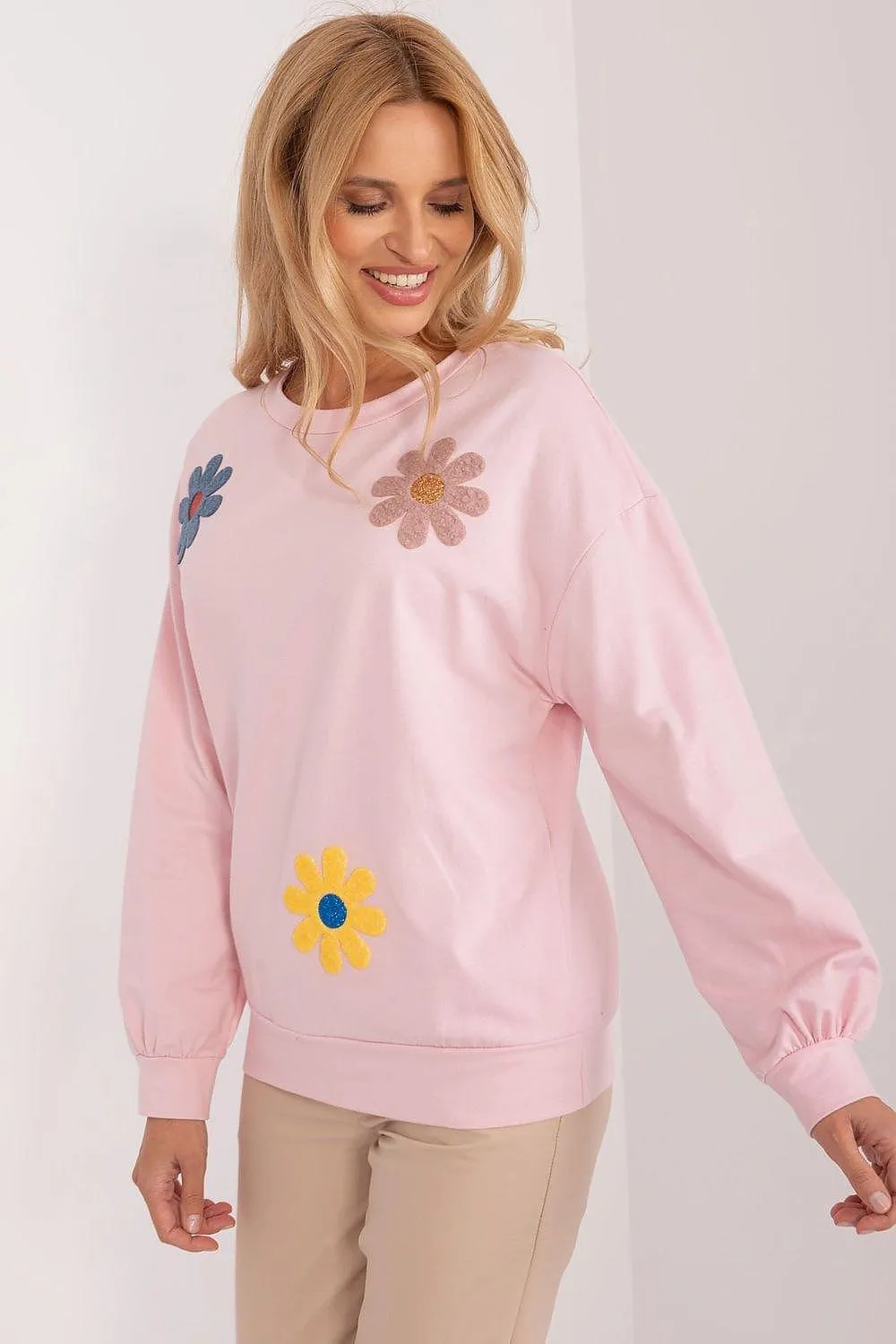 Blooming Cotton Sweatshirt for Women