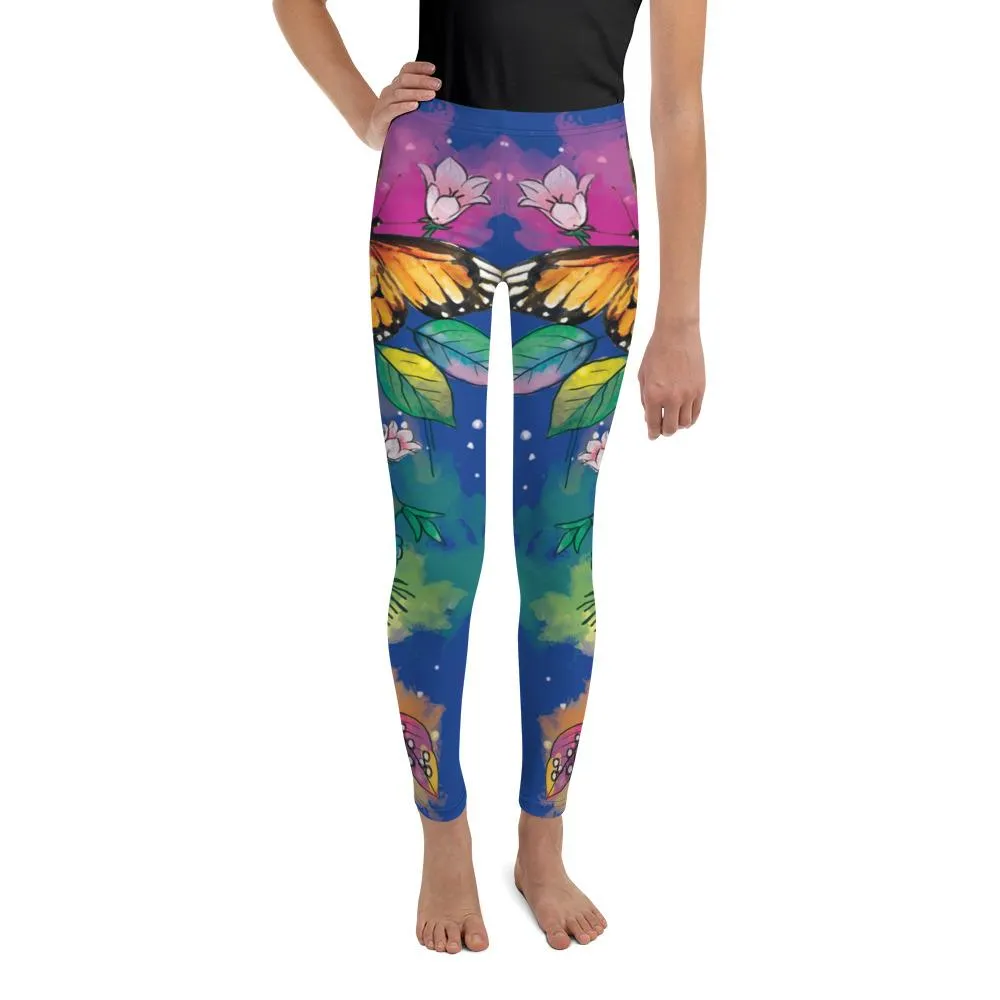 Blue Metamorphosis Youth Leggings