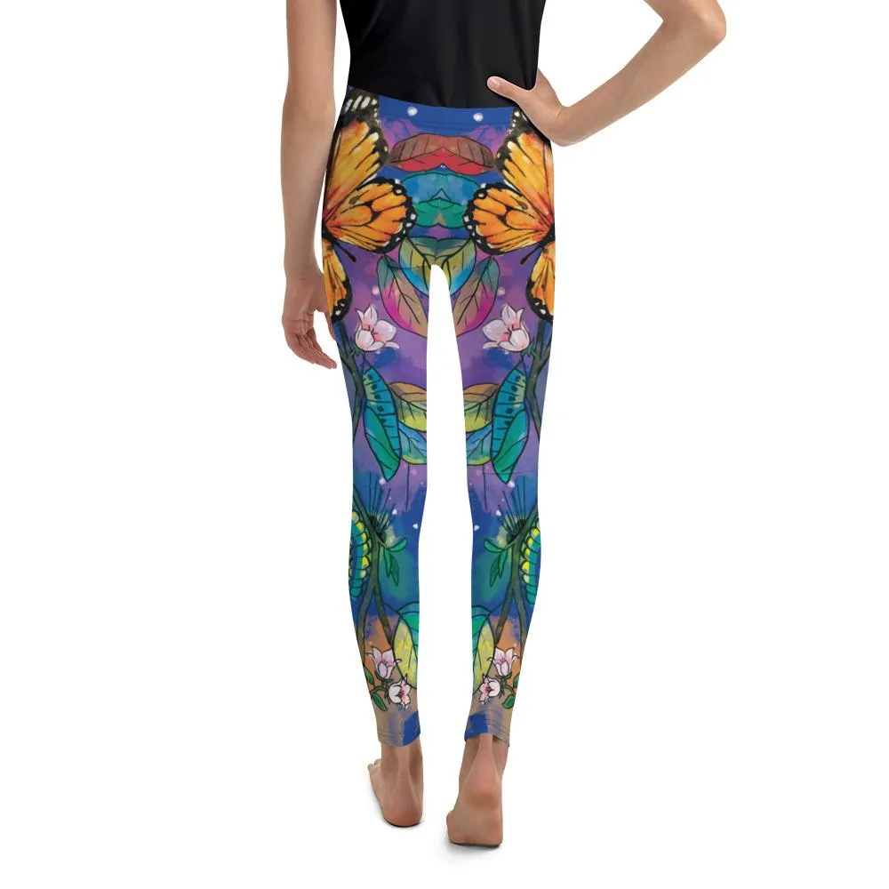 Blue Metamorphosis Youth Leggings