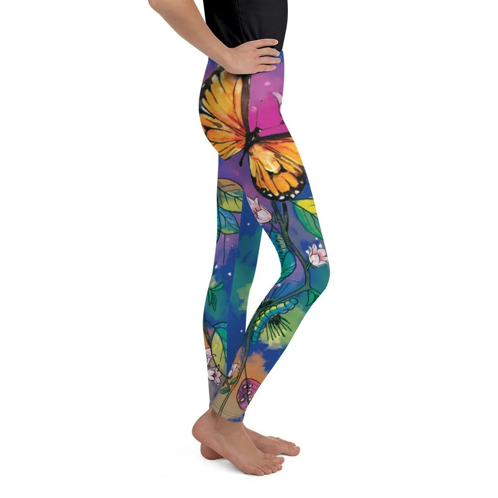 Blue Metamorphosis Youth Leggings