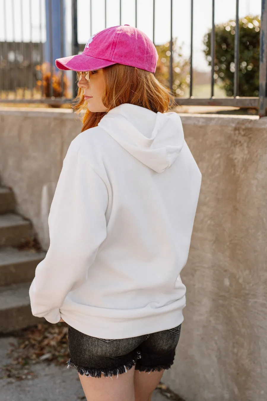 BUSY WITH BASEBALL HOODED POCKET PULLOVER