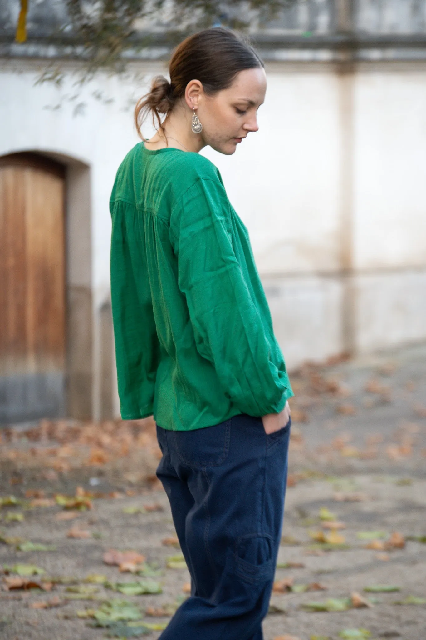 By-Bar Saar Bright Green Blouse