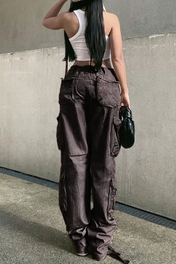 Cargo wide legs retro Pants