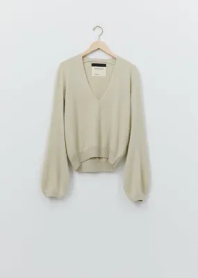 Cashmere Mini Deep V Sweater