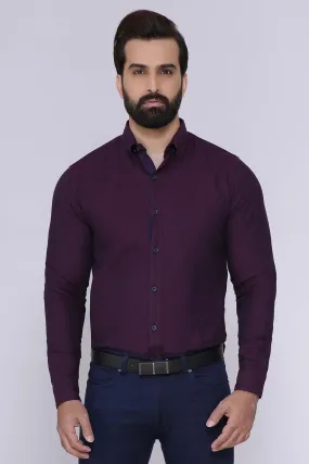 CASUAL SHIRTS FULL SLEEVE PURPLE