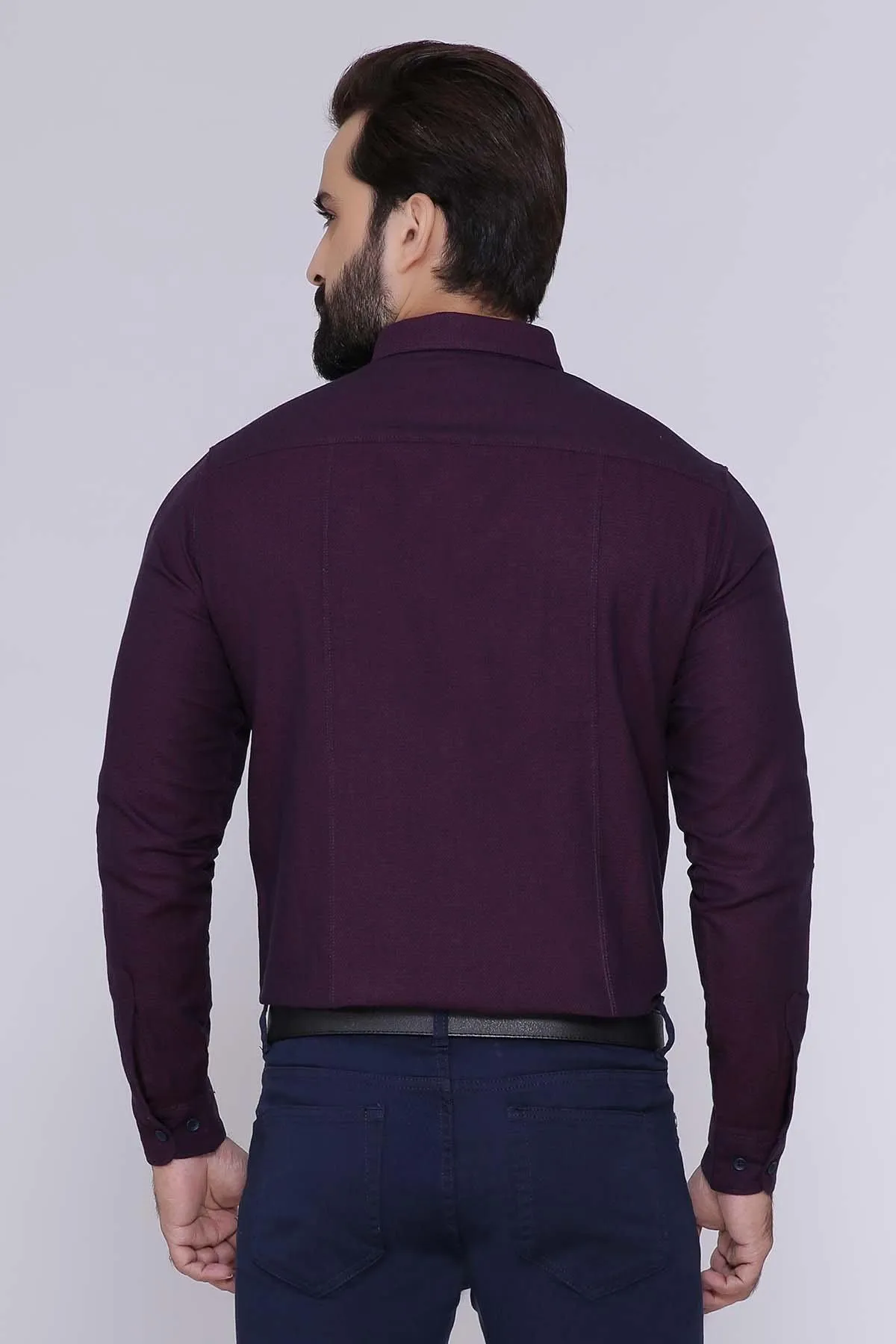 CASUAL SHIRTS FULL SLEEVE PURPLE