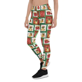 Christmas Stamps Leggings