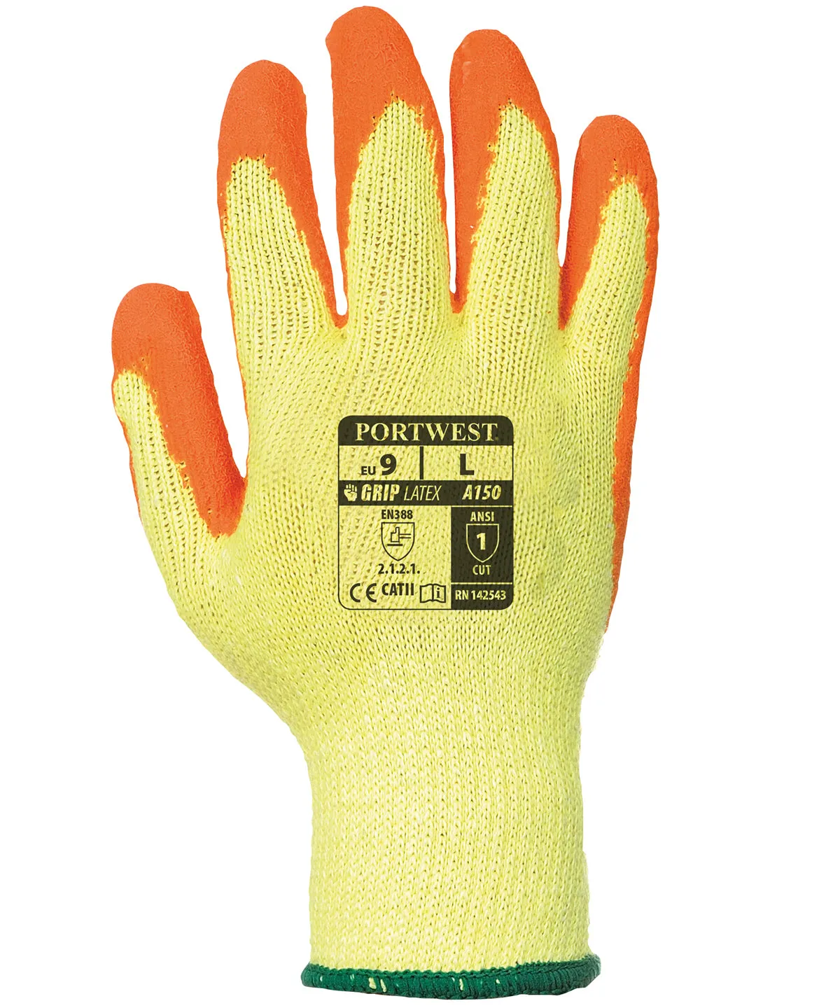 Classic grip glove - latex (A150) | Yellow/Orange