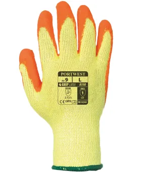 Classic grip glove - latex (A150) | Yellow/Orange