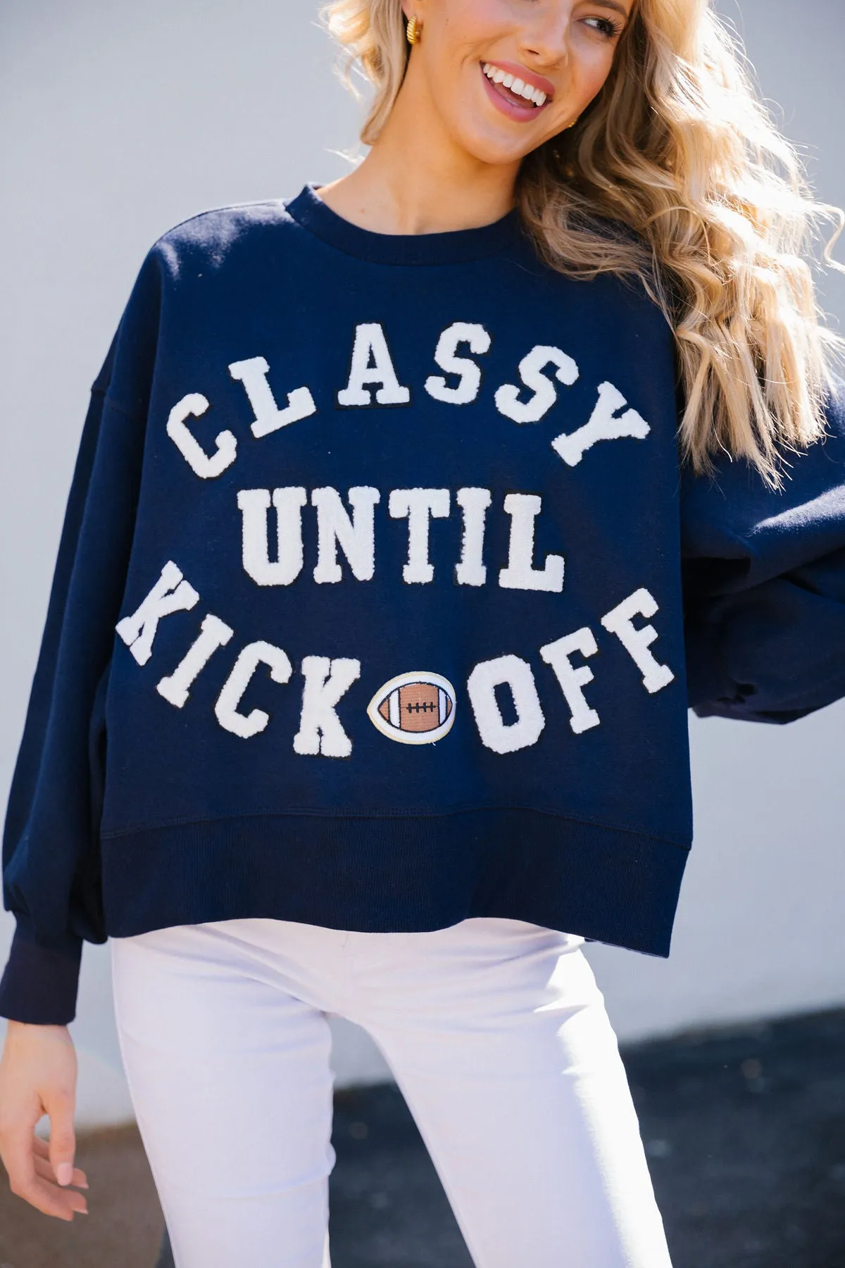 CLASSY UNTIL KICKOFF PULLOVER