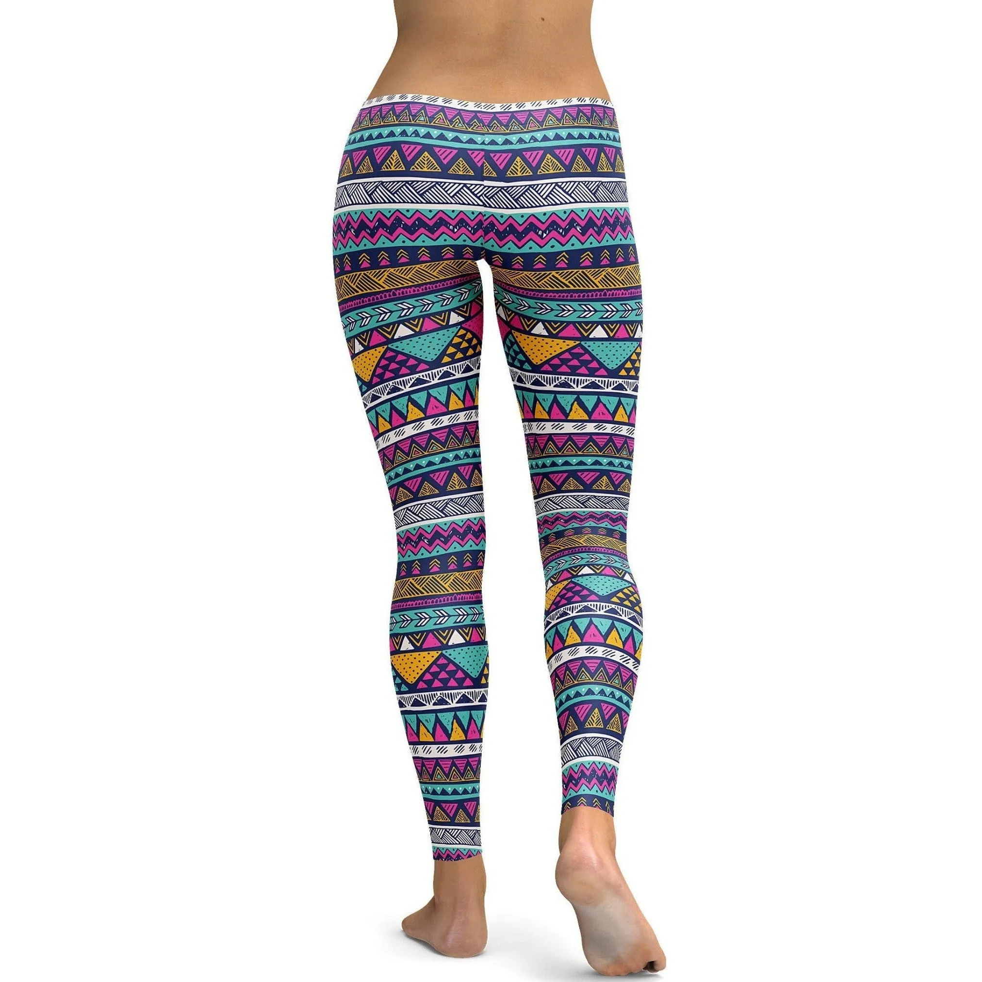 Colorful Aztec Pattern Leggings