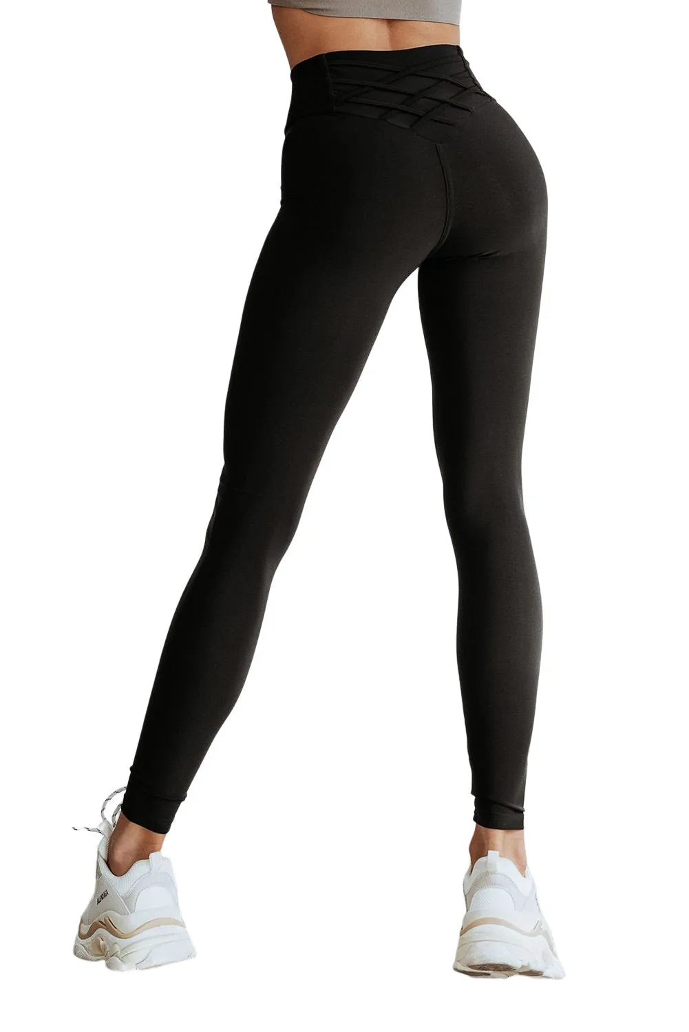 Criss Cross Tummy Control High Waist Leggings