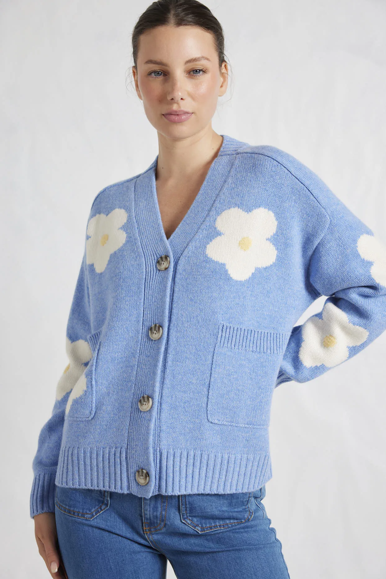 Daisy Cardi in Dusty Denim