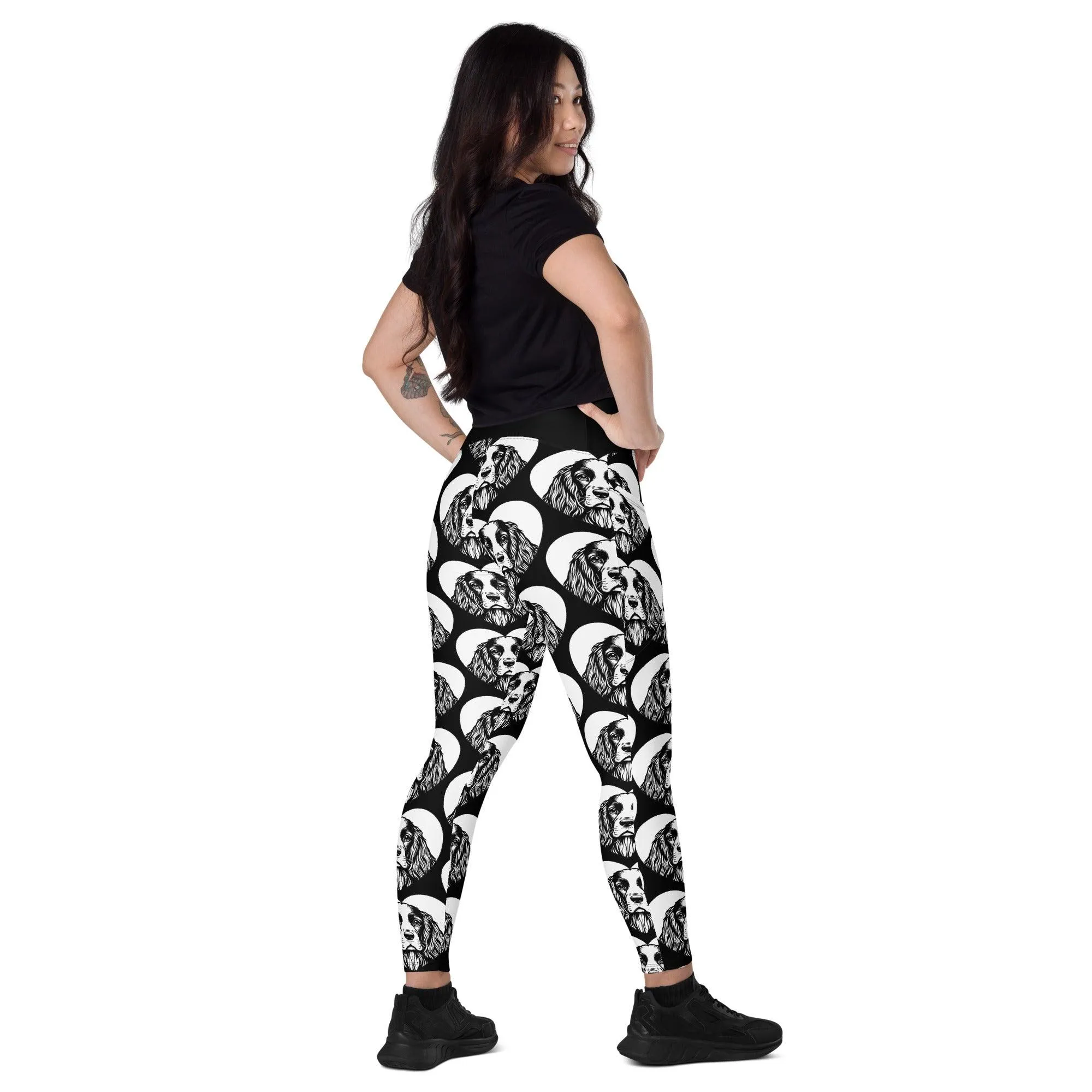 DOG BREED LEGGINGS with pockets - SUSSEX SPANIEL - HERTTAHOUND