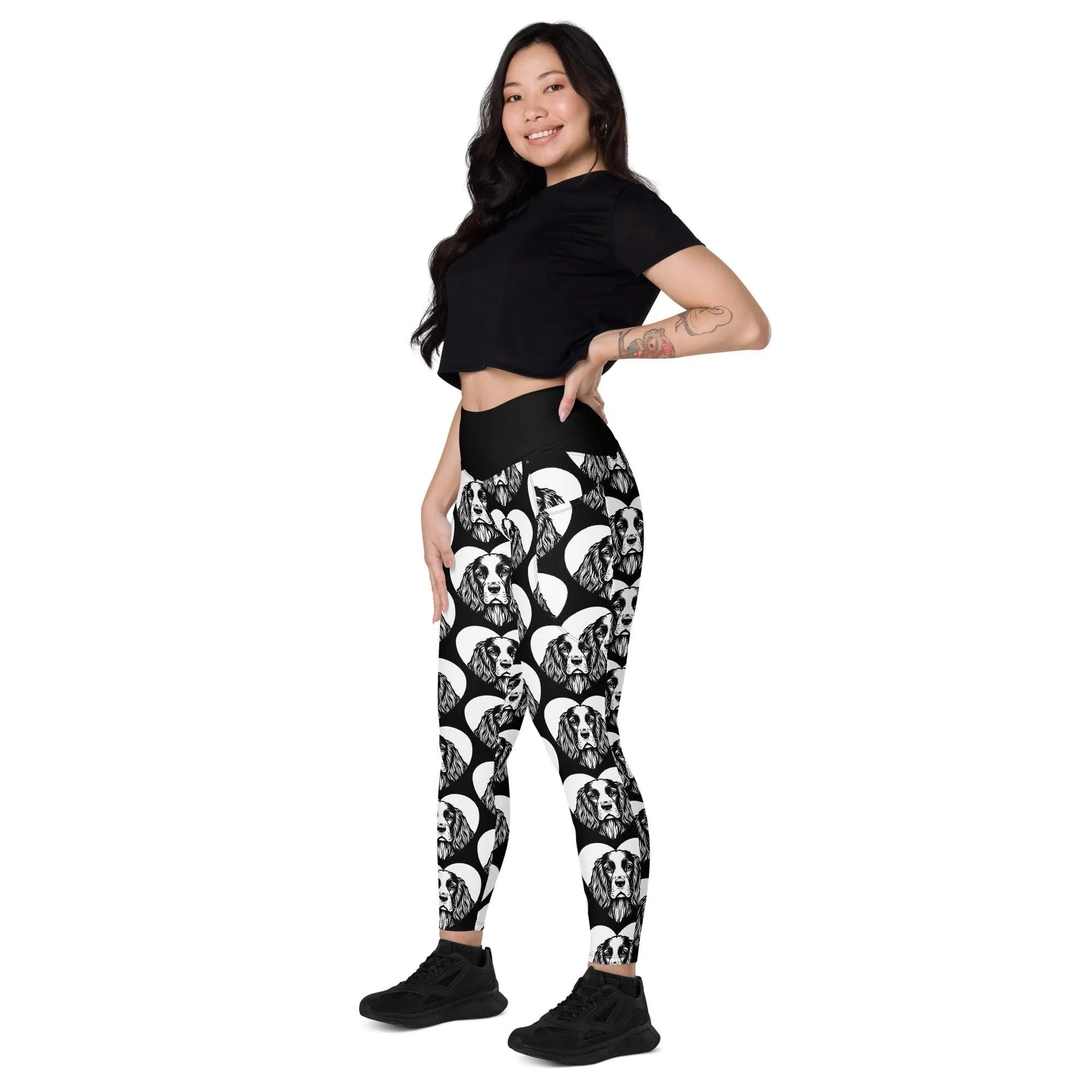 DOG BREED LEGGINGS with pockets - SUSSEX SPANIEL - HERTTAHOUND