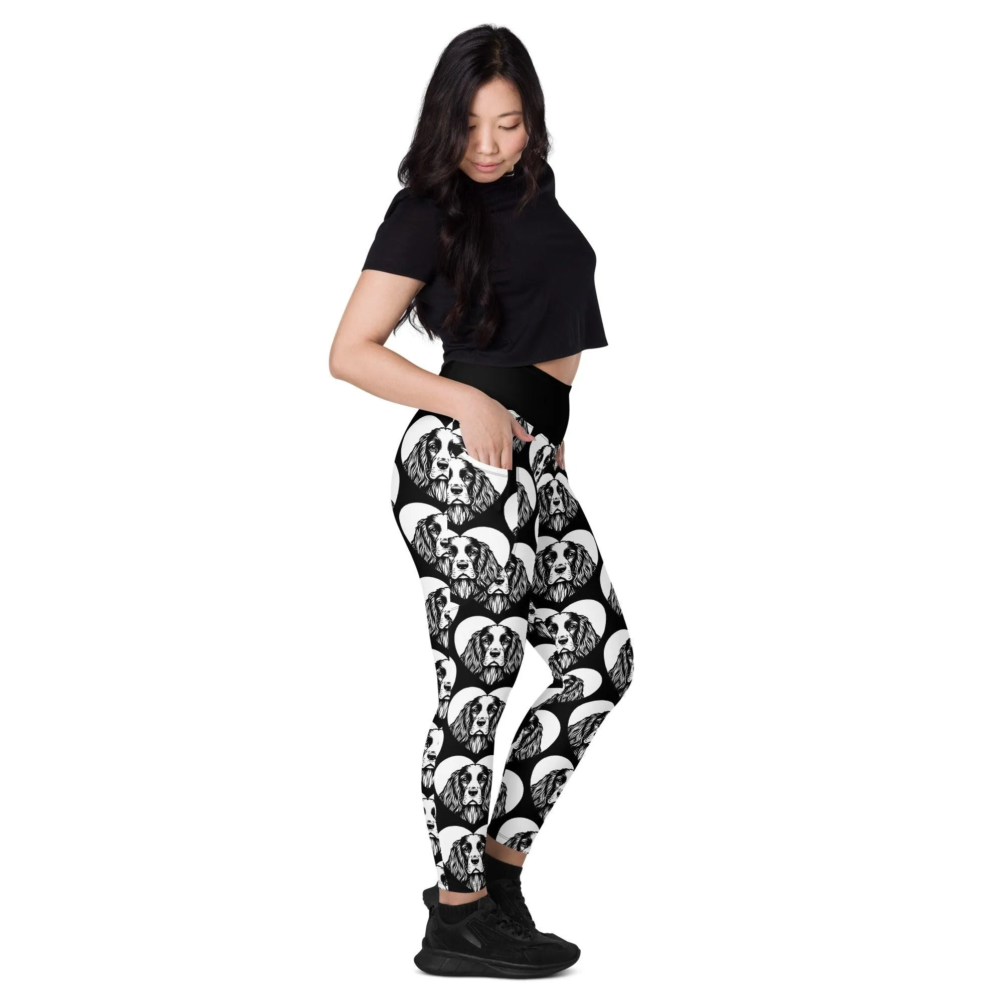 DOG BREED LEGGINGS with pockets - SUSSEX SPANIEL - HERTTAHOUND