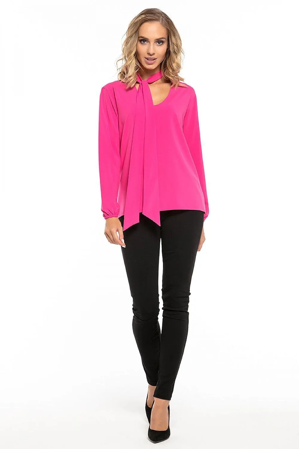 Elegant Chiffon Top with Stylish Tie Accent