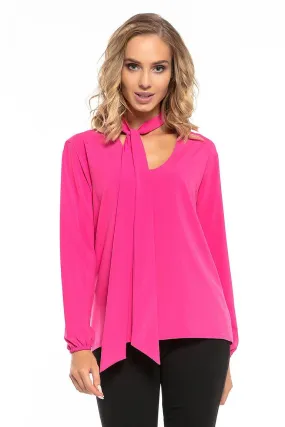 Elegant Chiffon Top with Stylish Tie Accent