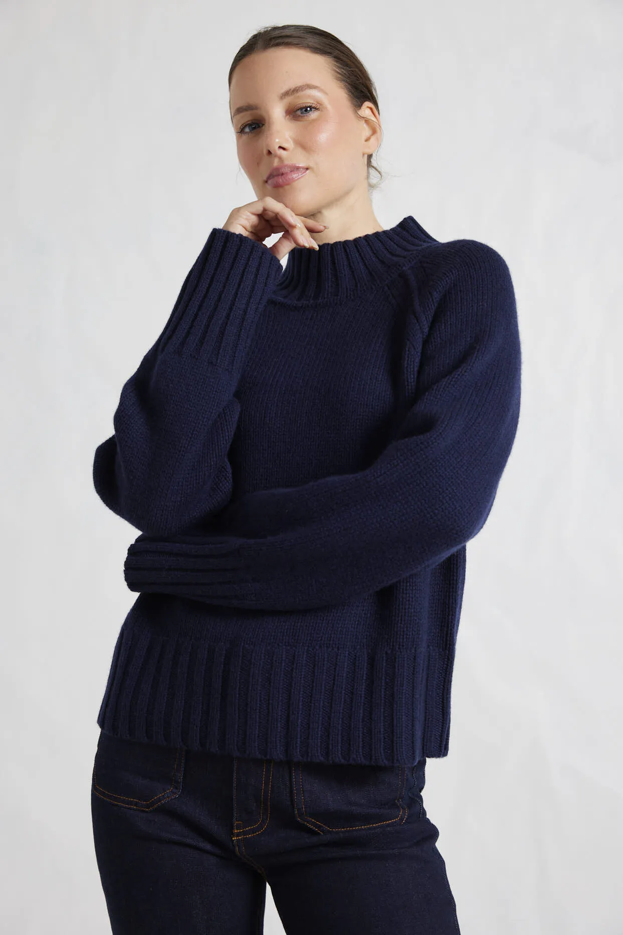 Emily Sweater in Officer Navy