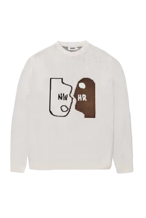 Faces Sweater White