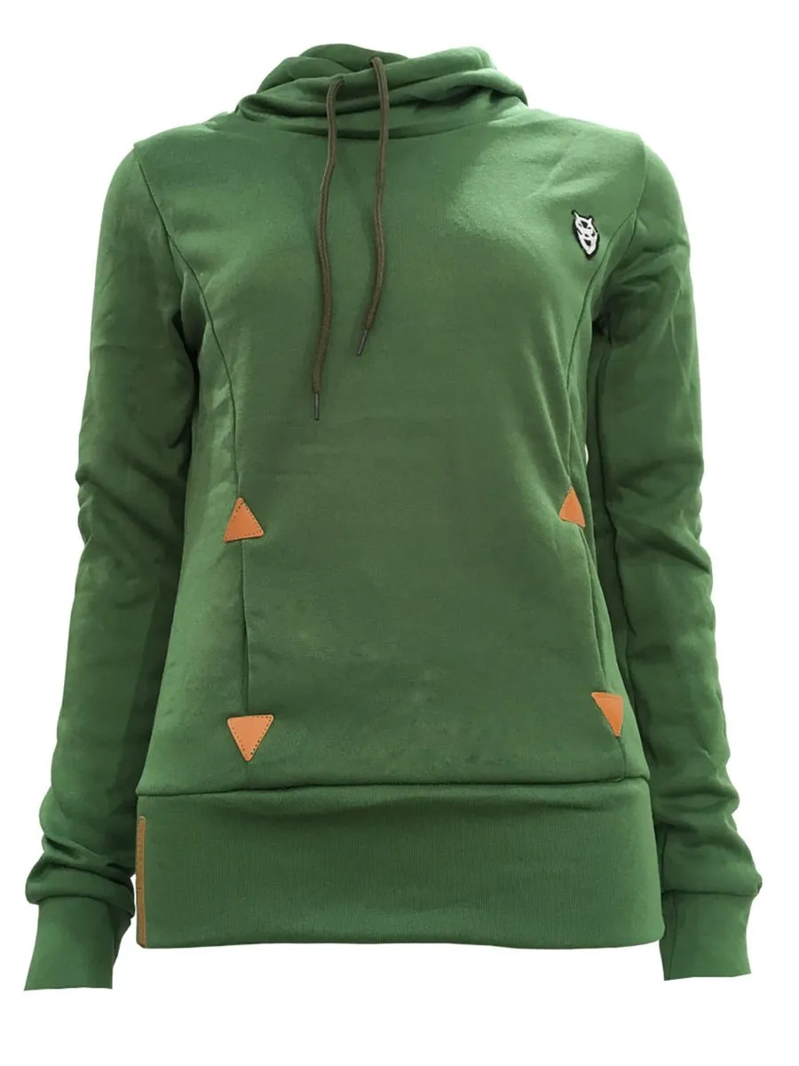 Fashion Hooded Long Sleeve Pocket Embroidery Hooded Fleece Sweatshirt