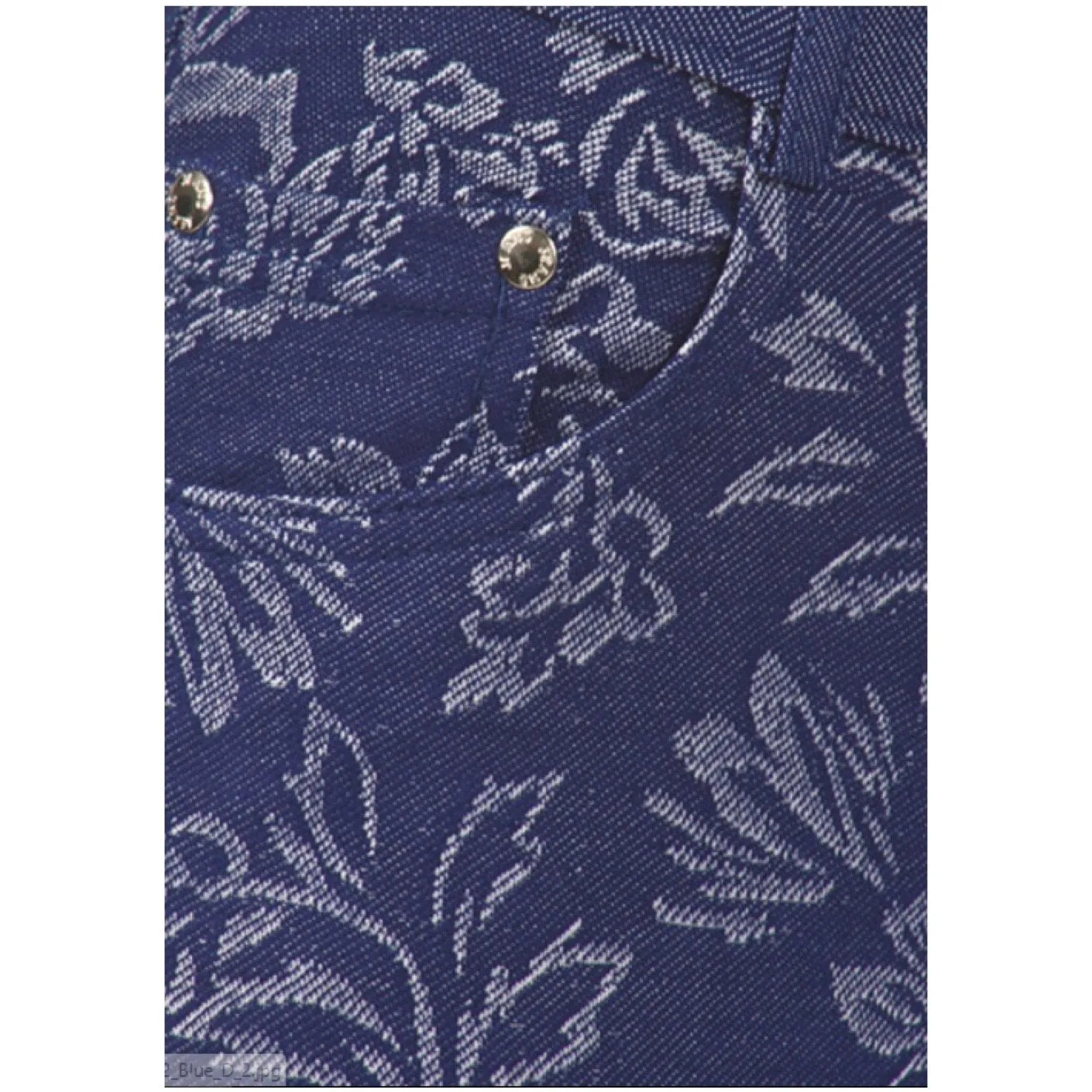 Floral Jacquard Jean Fashion Pants