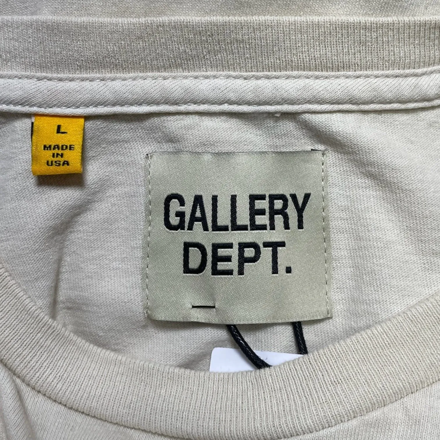 Gallery Department Dept Long Sleeve Tee Shirt Cream