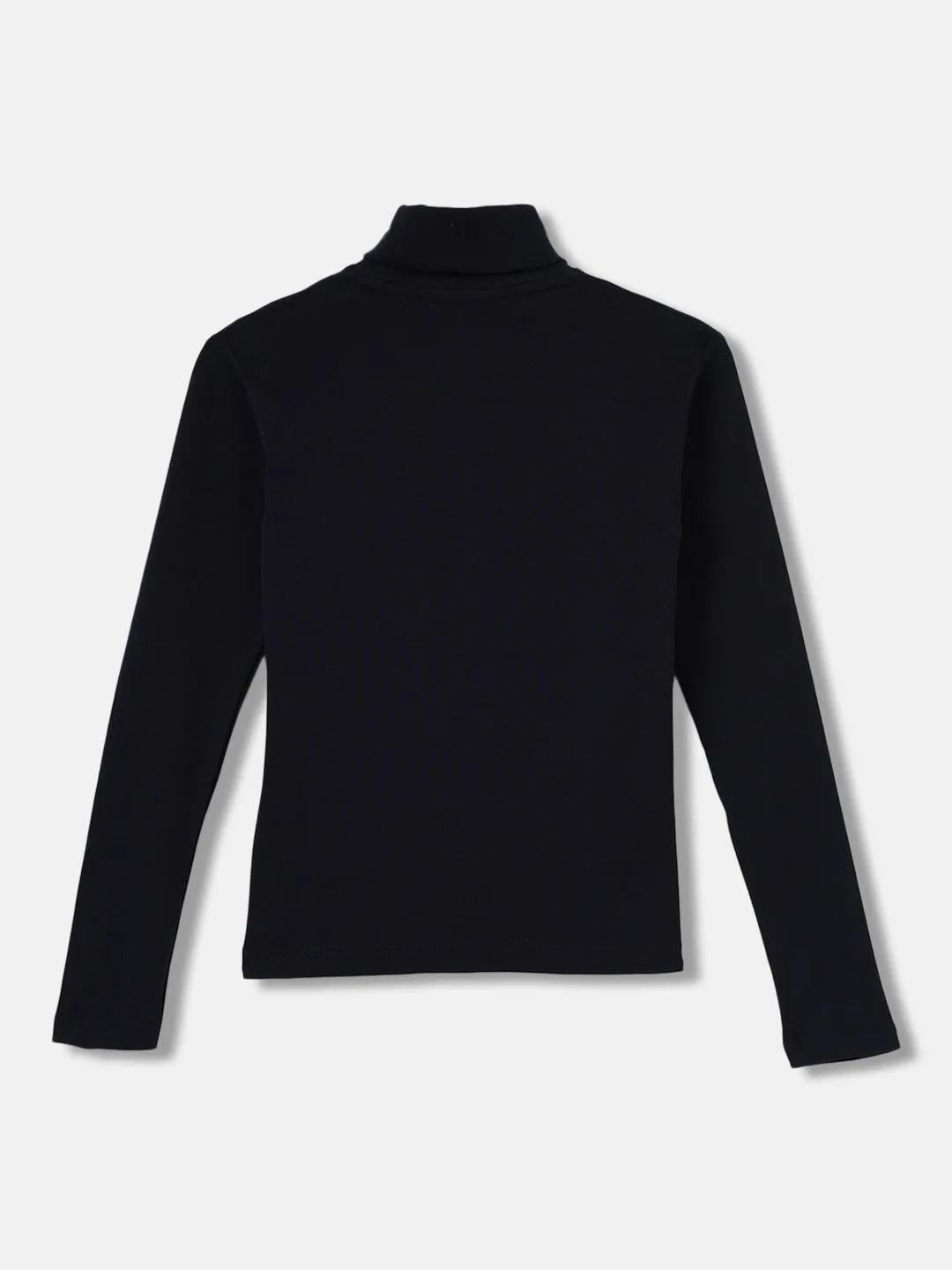 Gant Boys Navy Blue Solid Turtle Neck Full Sleeves Sweatshirt