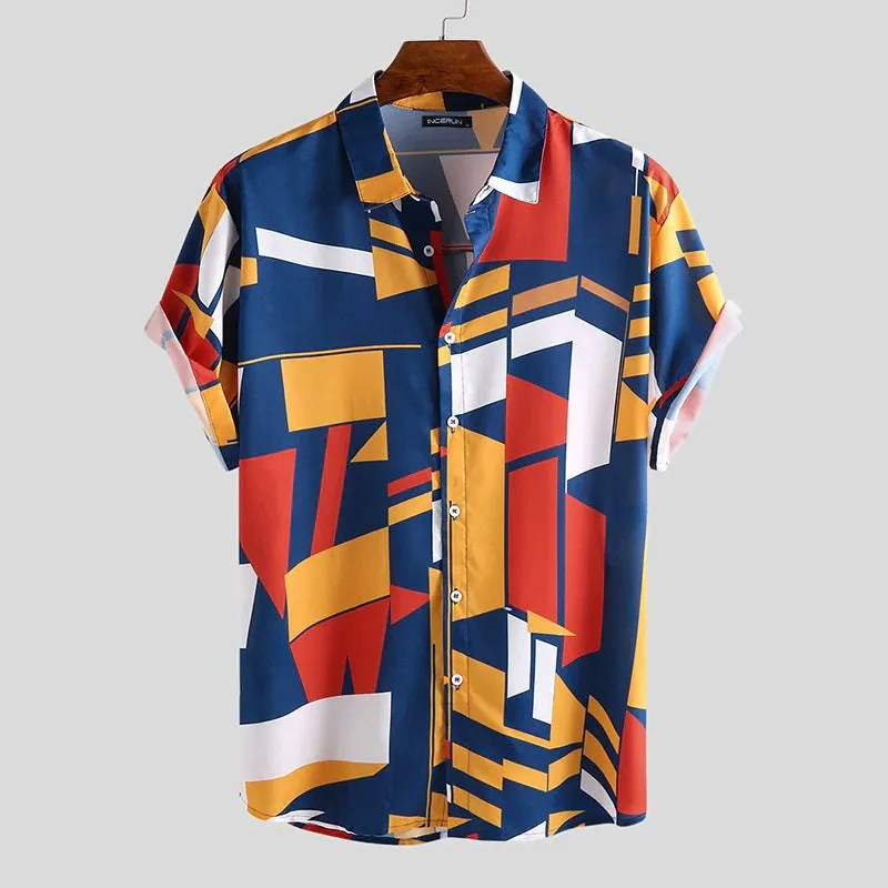 Geometric Summer Beach Shirt