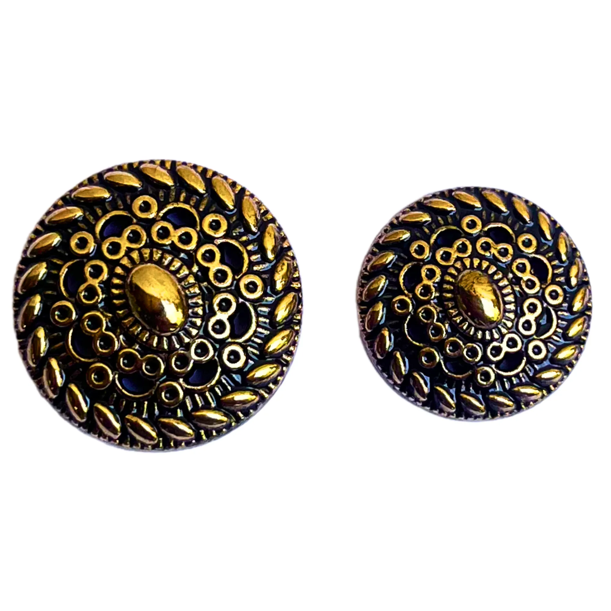 Golden & Black Designer Metal Buttons