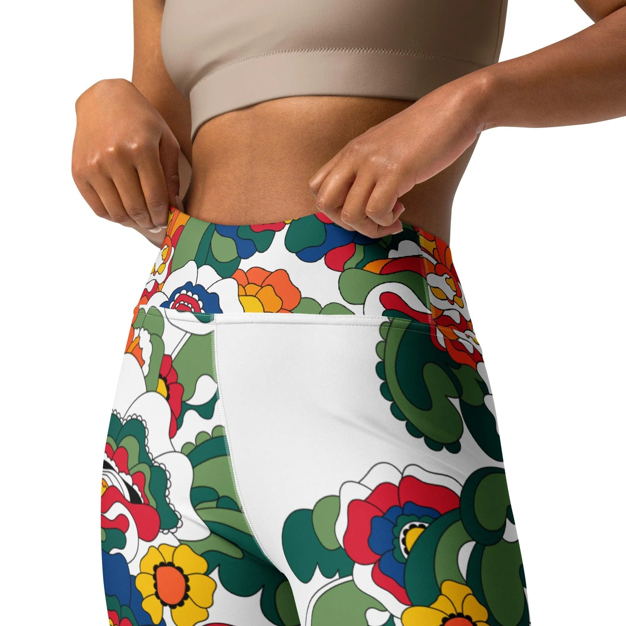 GROOVY KURBITS white - Yoga Leggings