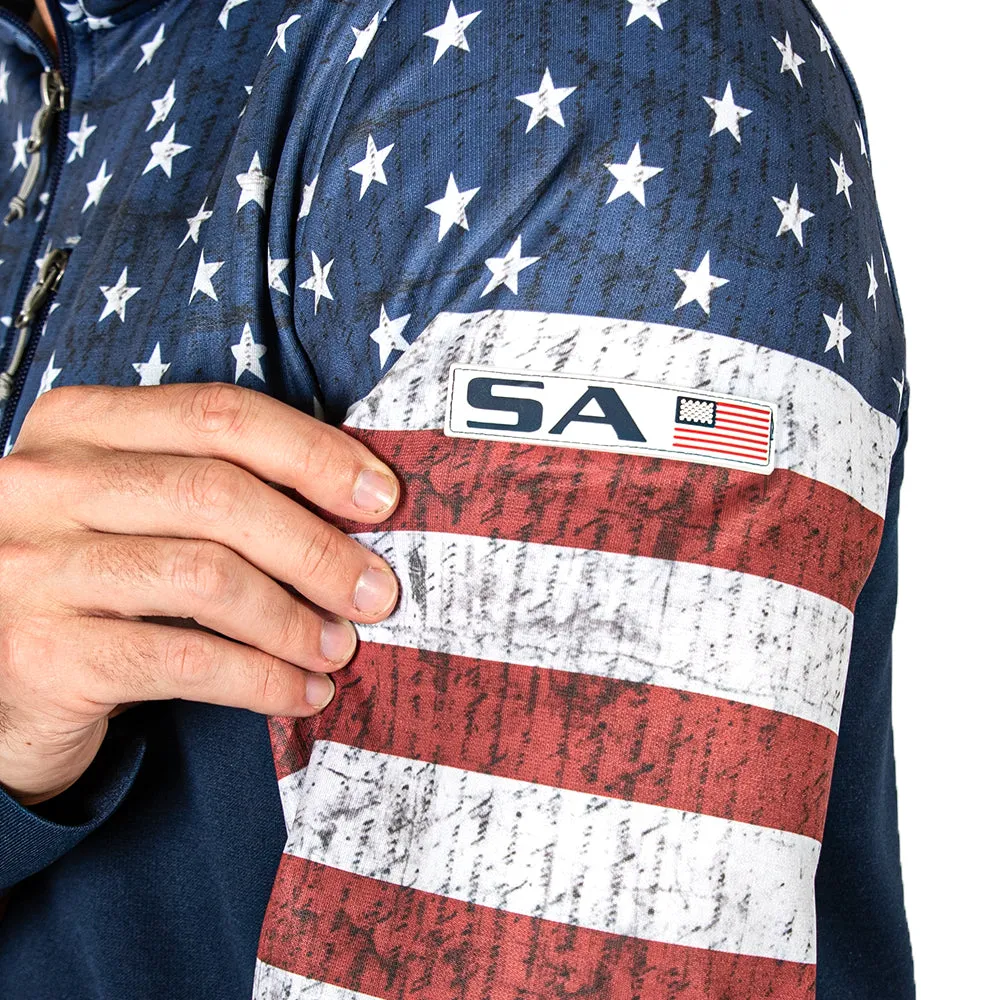 Half Zip Performance Hoodie | American Flag PreOrder