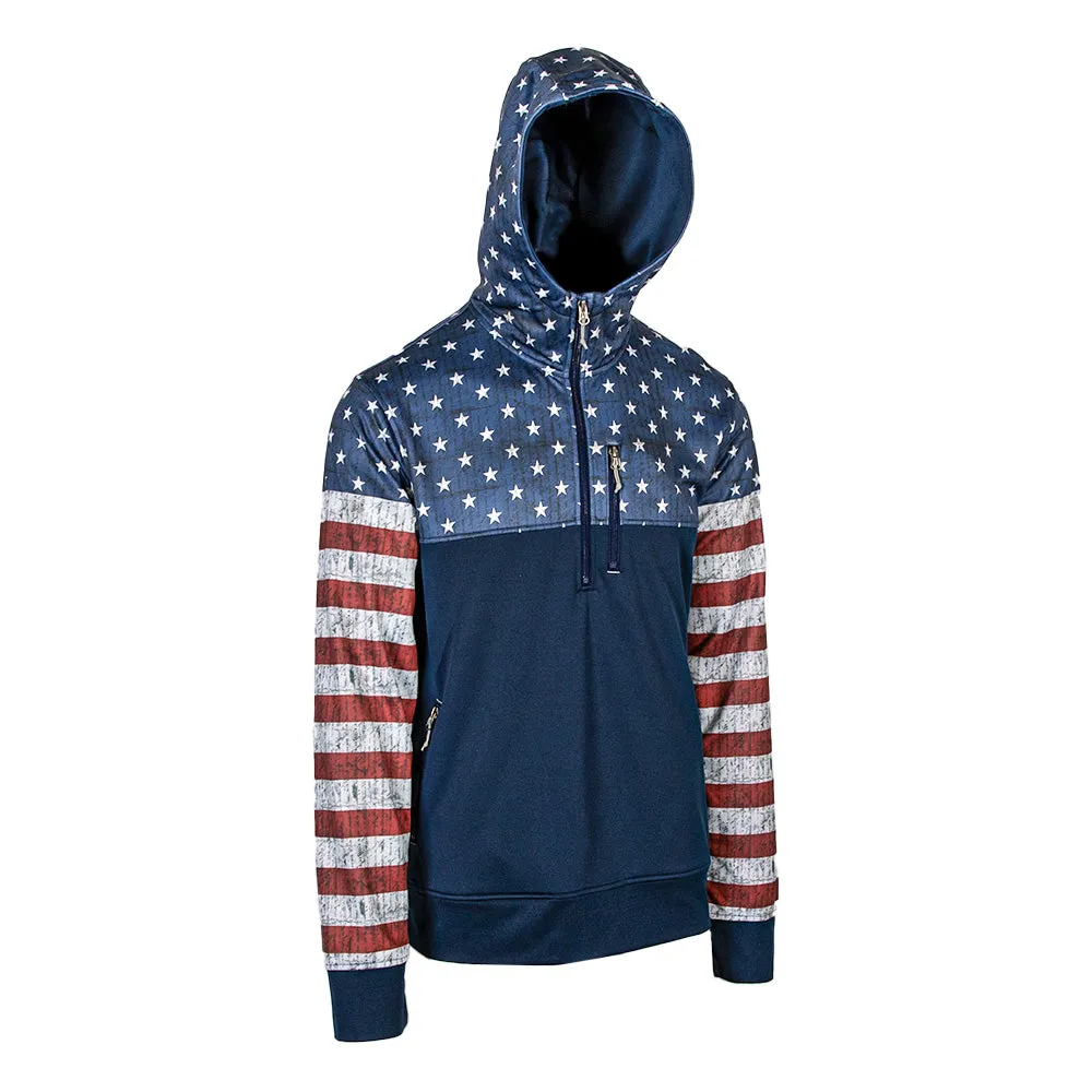 Half Zip Performance Hoodie | American Flag PreOrder