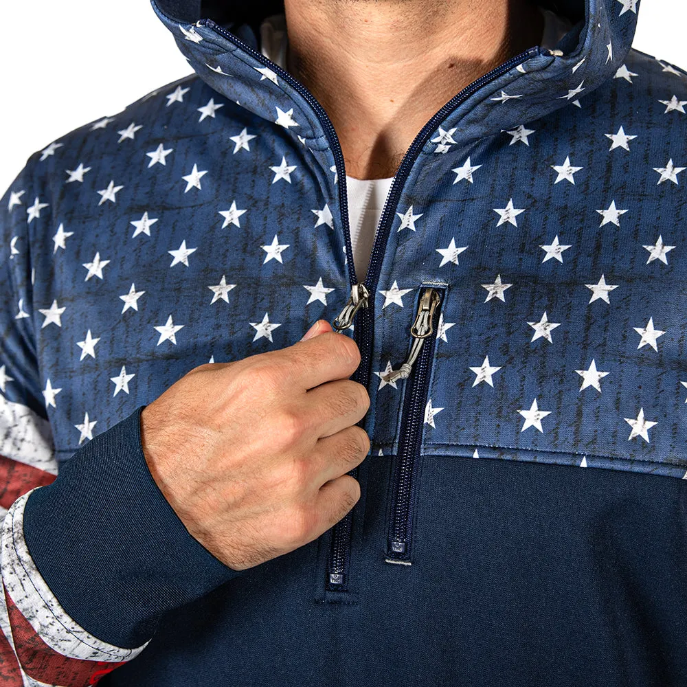 Half Zip Performance Hoodie | American Flag PreOrder