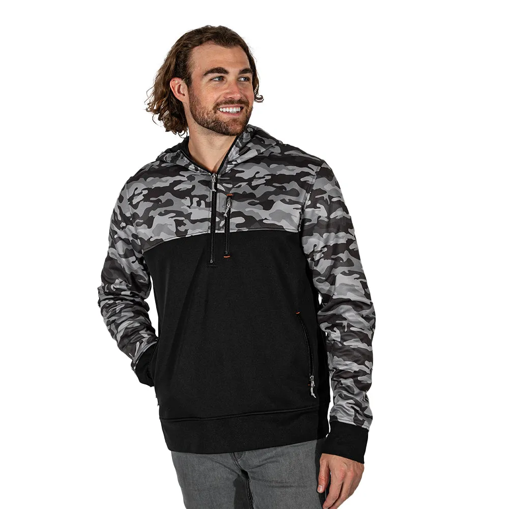 Half Zip Performance Hoodie | Blackout Military Camo PreOrder