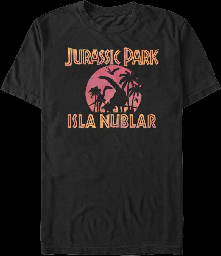 Isla Neblar Silhouettes Jurassic Park T-Shirt