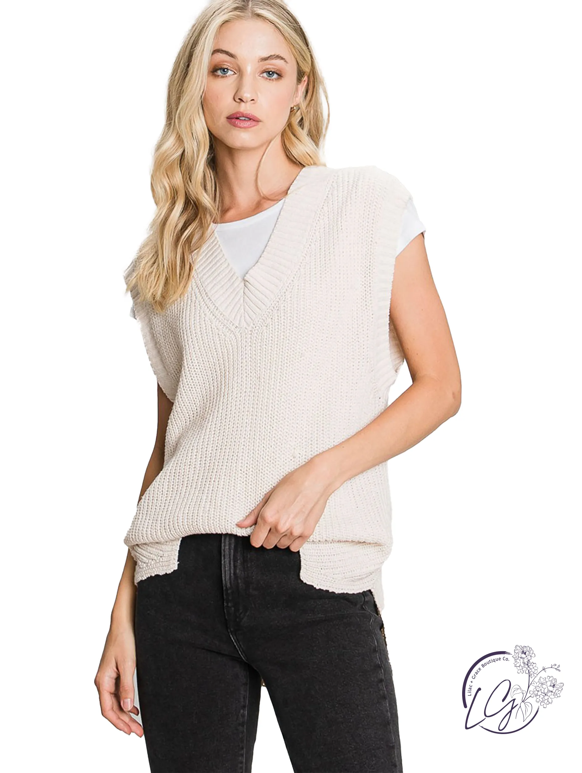 Joyful Memory Ribbed Sweater Vest