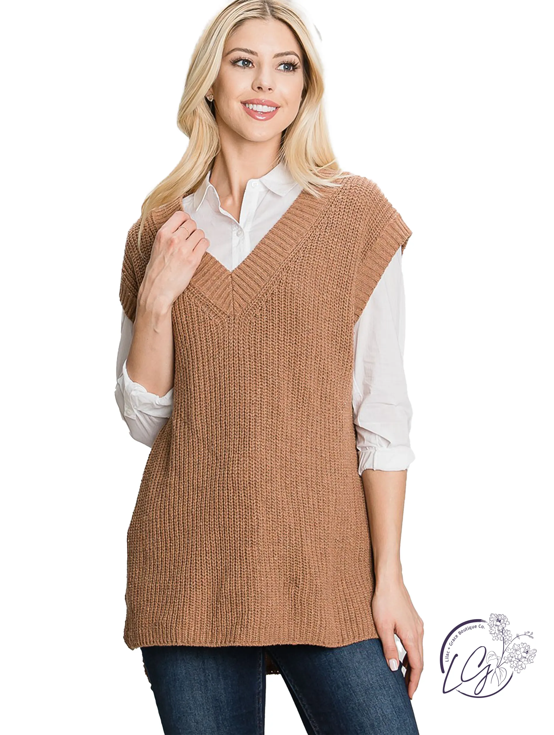 Joyful Memory Ribbed Sweater Vest