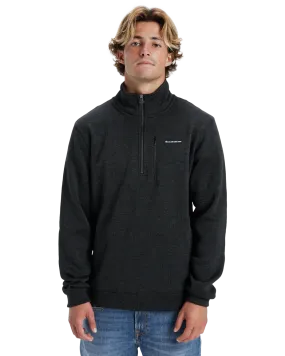 Keller 1/4 Zip Sweatshirt in Black Heather